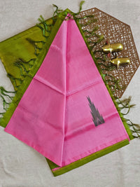 Chinnalampattu Saree - Pink with Green