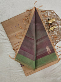 Chinnalampattu Saree - Dual Shade off Green with Pink