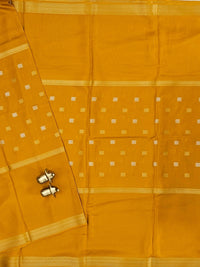 Semi Mysore Crepe Silk Saree - Musterd Yellow