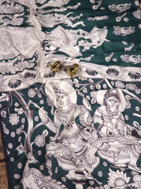 Chennuri Silk - Green with Black