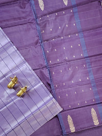 Chinnalampattu Saree with Blouse - Lavender with Purple