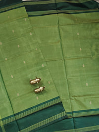 Chinnalampattu Saree - Green with Dark Green