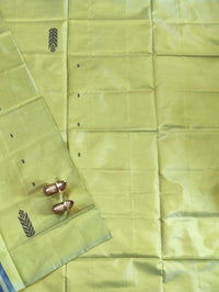 Chinnalampattu Saree - Green with Blue