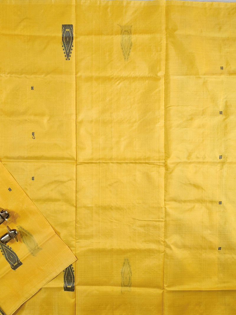 Chinnalampattu Saree -  Yellow with Black