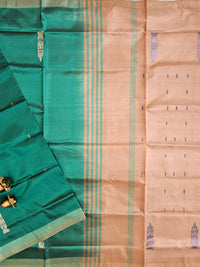Green with Beige Chinnalampattu Saree with Blouse