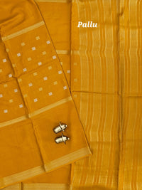 Semi Mysore Crepe Silk Saree - Musterd Yellow