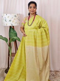 Bhagalpuri Fancy Sarees -  Yellow with Cream