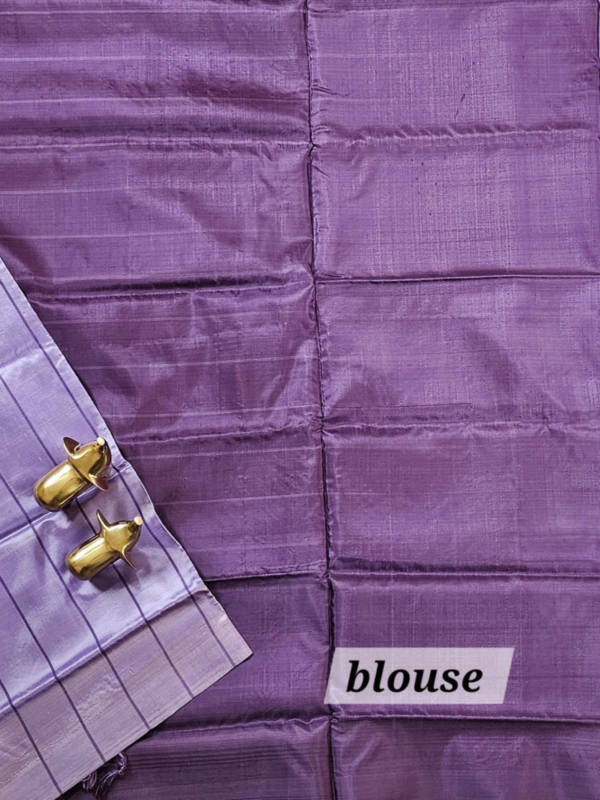 Chinnalampattu Saree with Blouse - Lavender with Purple