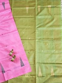 Chinnalampattu Saree - Pink with Green