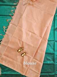 Green with Beige Chinnalampattu Saree with Blouse