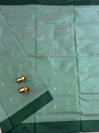 Chinnalampattu Saree - Pastel Green with Dark Green
