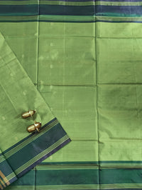 Chinnalampattu Saree - Green with Dark Green