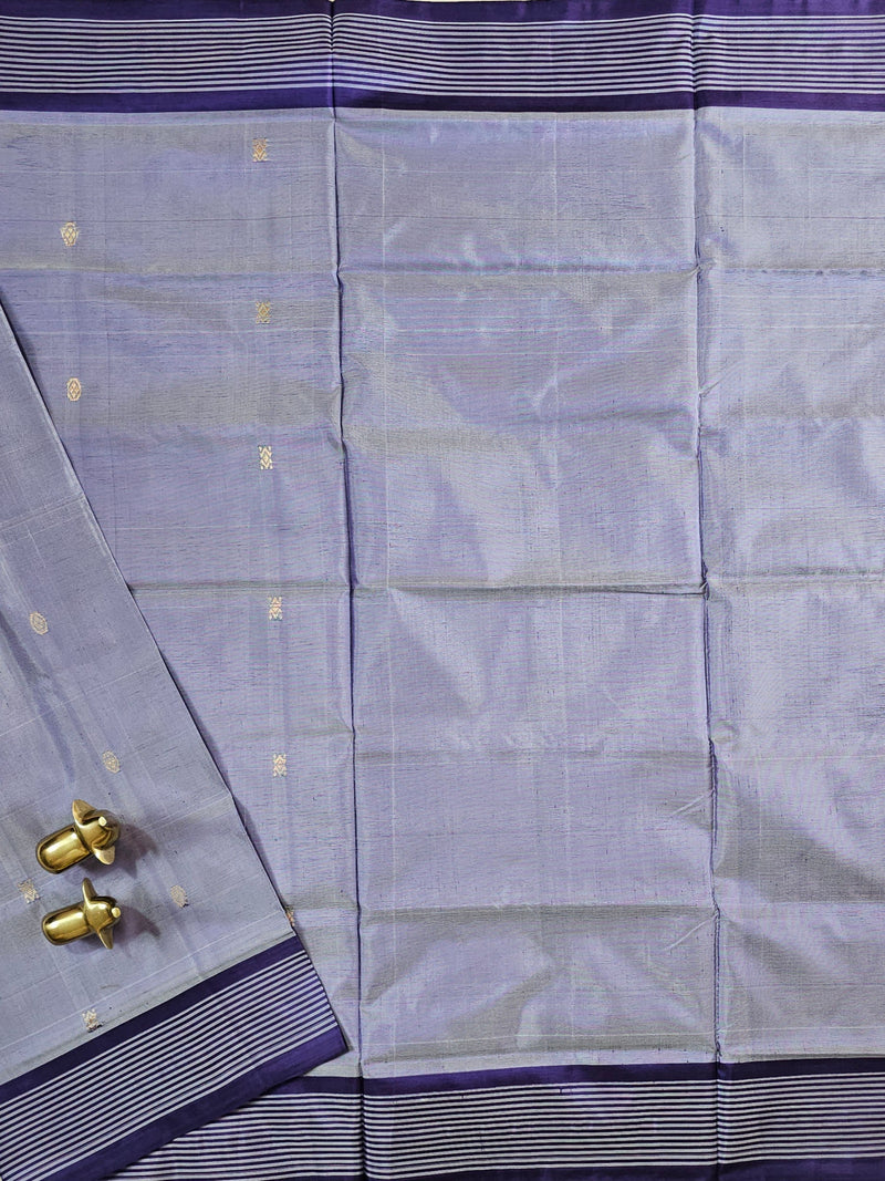 Chinnalampattu Saree - Blue with Violet