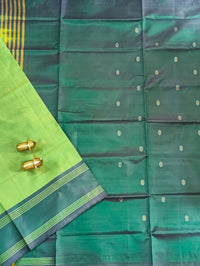 Chinnalampattu Saree - Green with Dark Green