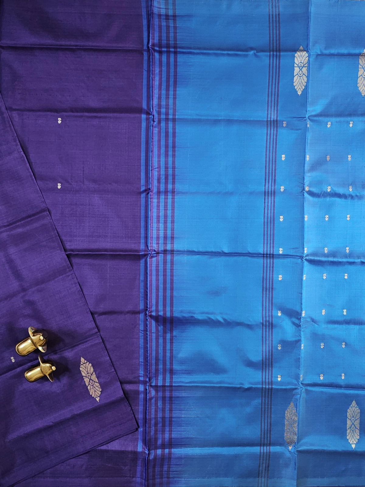 Chinnalampattu Saree -  Violet with Blue