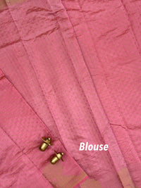Tussar Silk Cotton Saree - Baby Pink