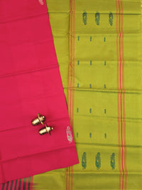 Pink with Green Chinnalampattu Saree with Blouse