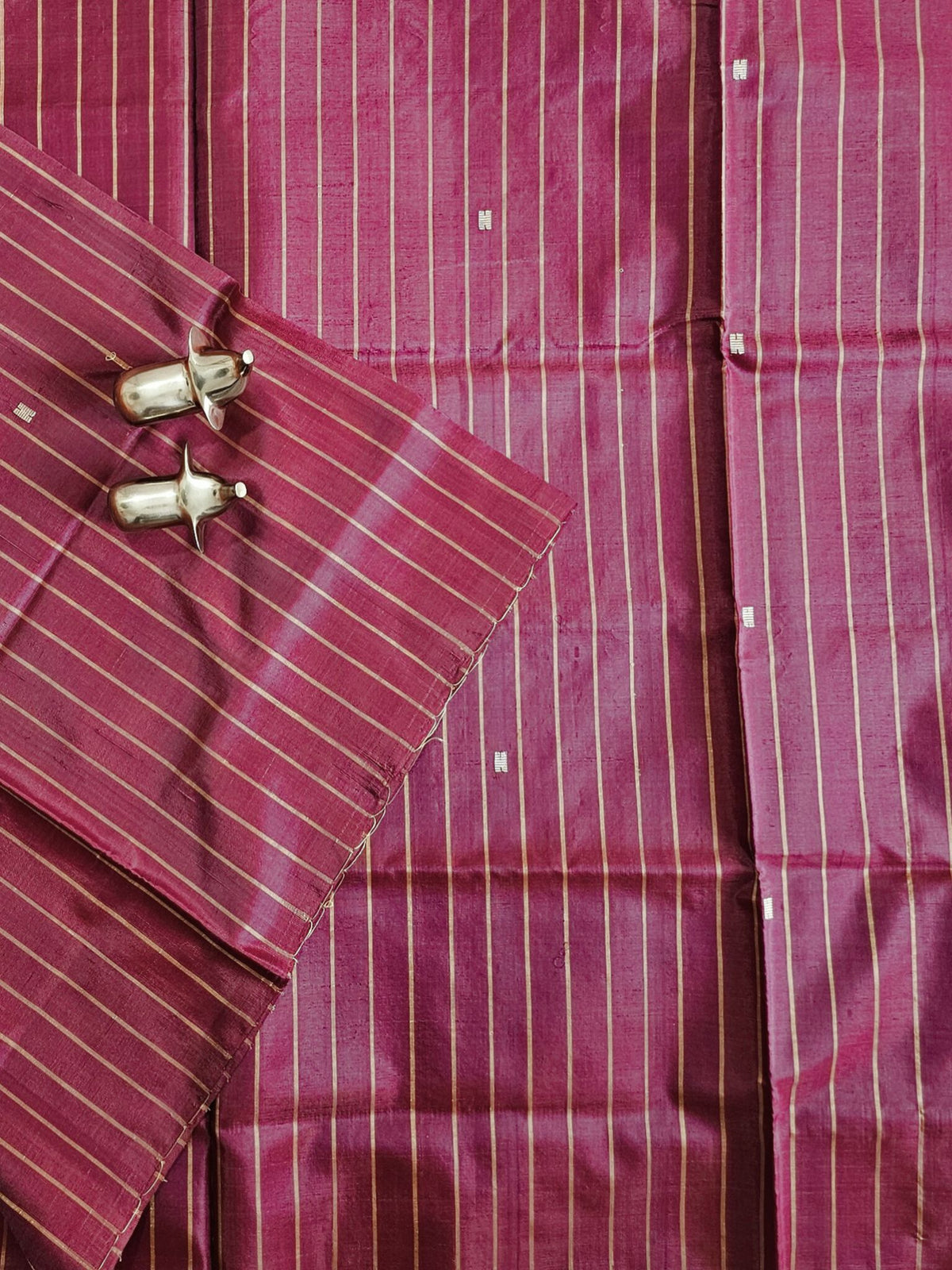 Chinnalampattu Saree - Maroon with Orange