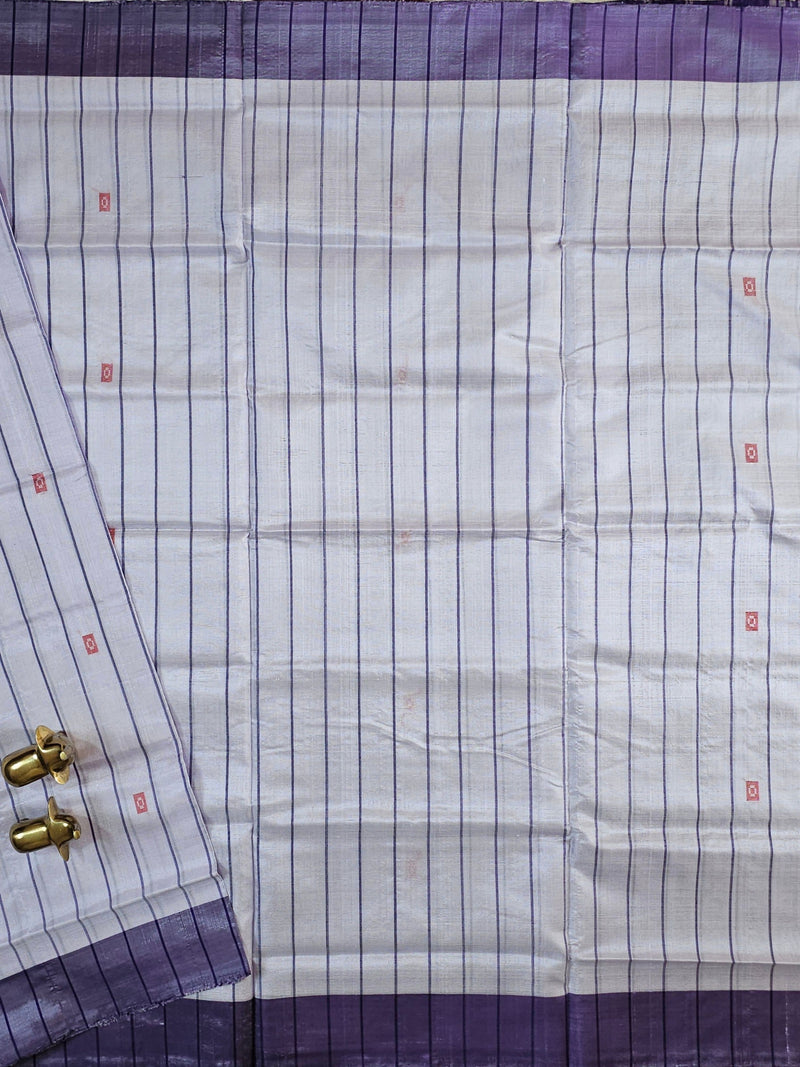 Chinnalampattu Saree -  Light Blue with Violet