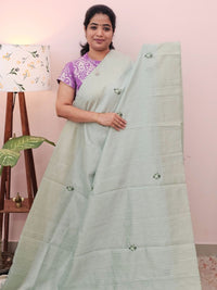 Premium Soft Linen Tissue with Hand Emboridery - Sea Green