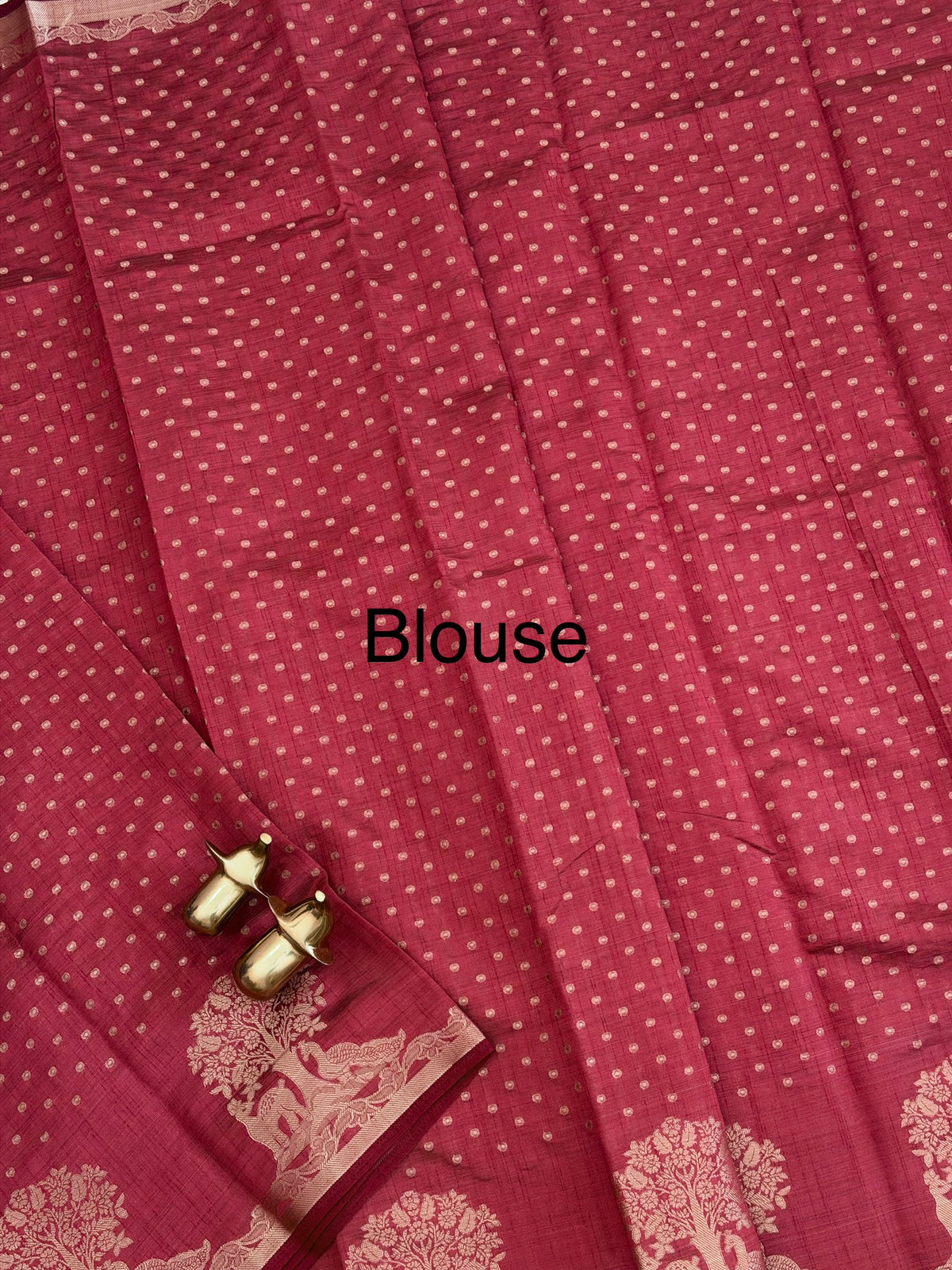 Tussar Silk Cotton Saree - Maroon