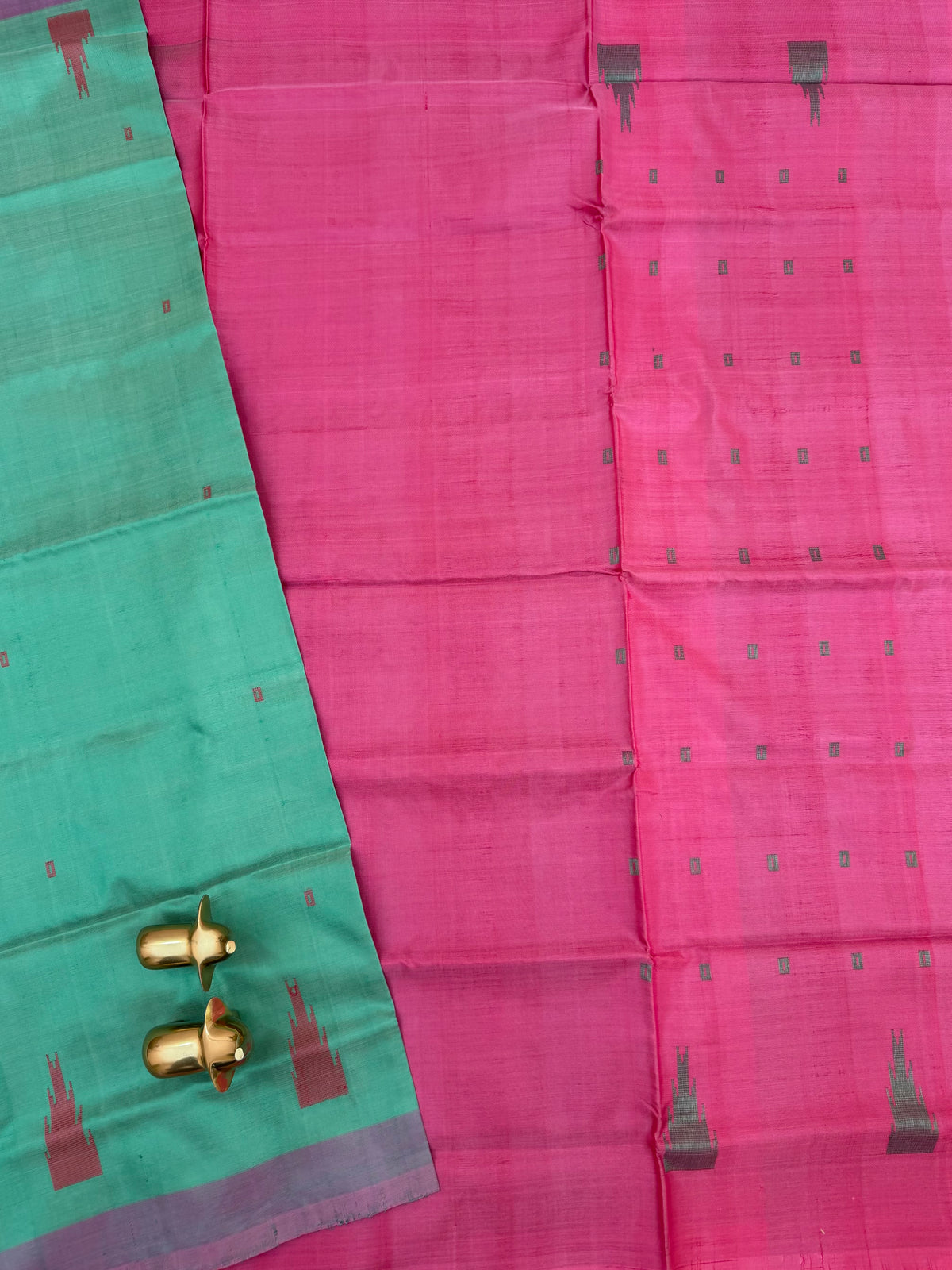 Chinnalampattu Saree - Green with Pink