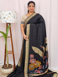 Exclusive Designer Silk Georgette Sarees - Black