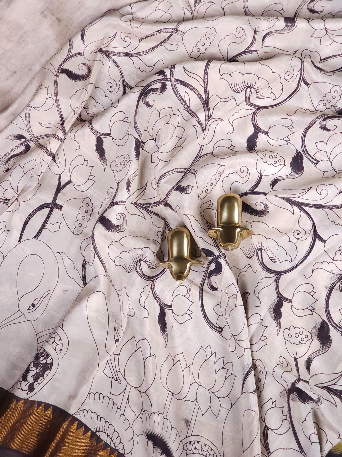 Chennuri Silk - Green With Black