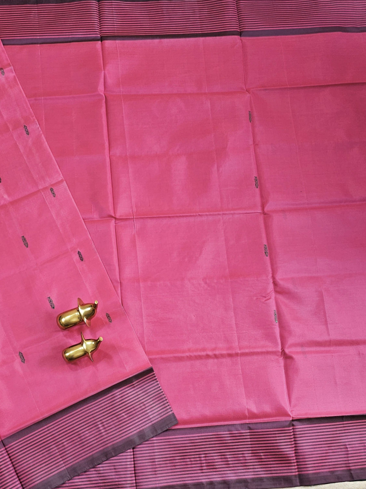 Chinnalampattu Saree - Pink with Dark Green