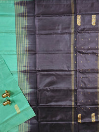 Chinnalampattu Saree - Sea Green with Balck