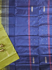 Chinnalampattu Saree- Green with Blue