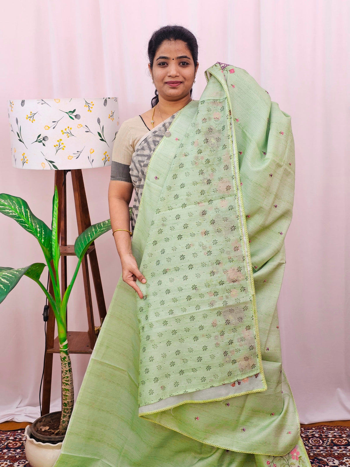 Soft Tussar Kota Weaving - Green