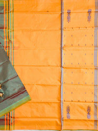 Dual Shade of Maroon and Green with Yellow Chinnalampattu Saree with Blouse