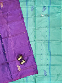 Chinnalampattu Saree - Purple with Sea Blue
