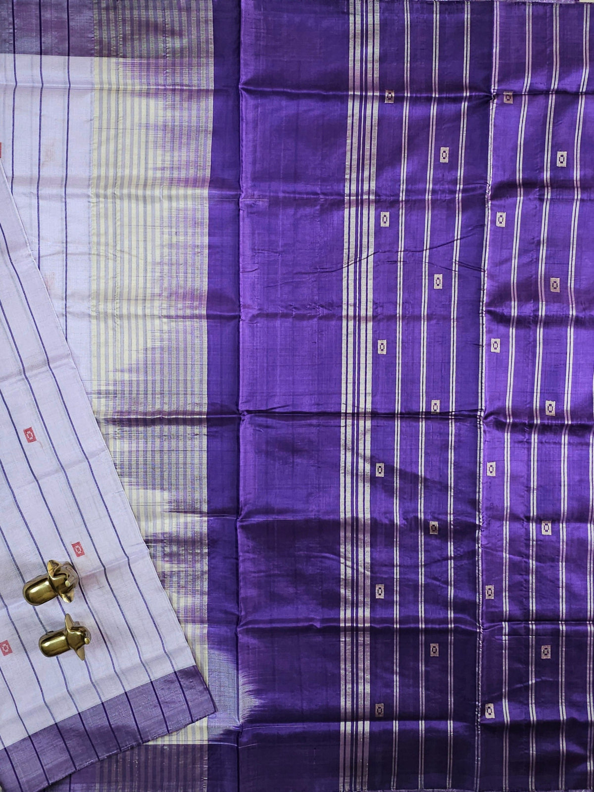 Chinnalampattu Saree -  Light Blue with Violet