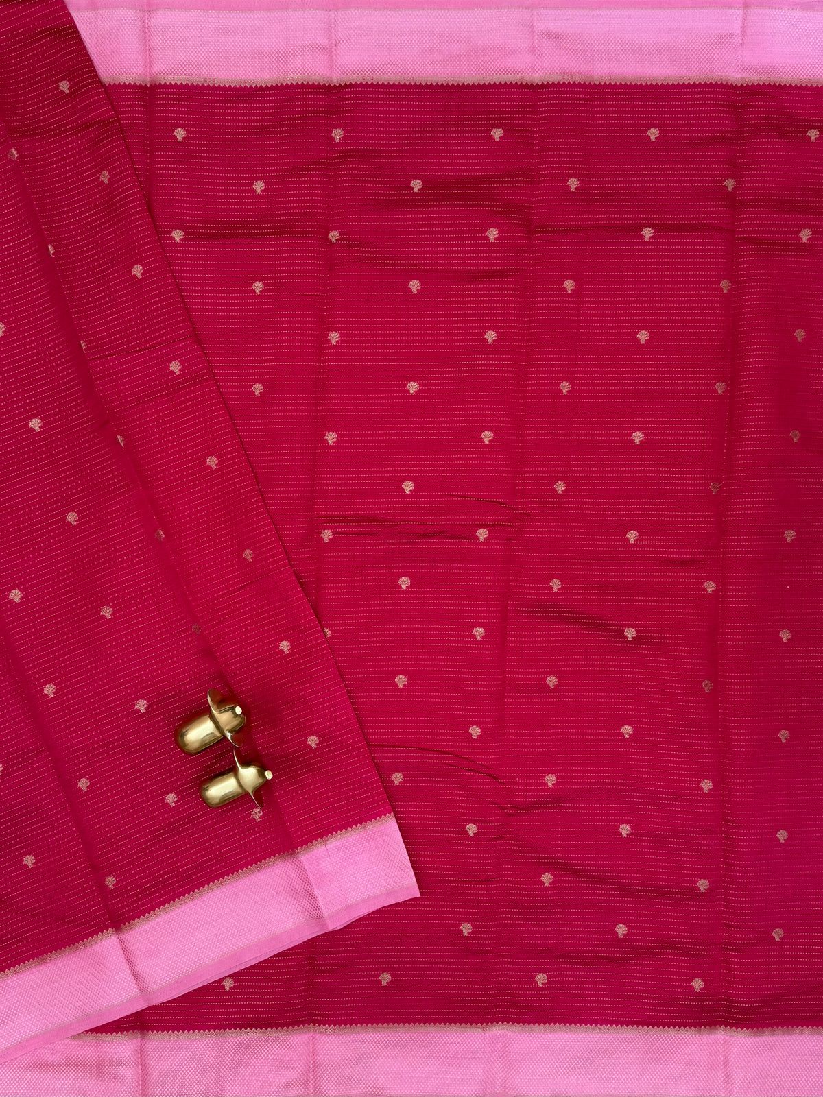 Georgette Silk Saree - Dark Pink with Baby Pink