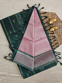 Chinnalampattu Saree - Pink with Green