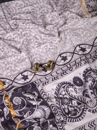 Chennuri Silk - Cream With Black