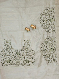 Premium Soft Linen Tissue with Hand Emboridery - Sea Green