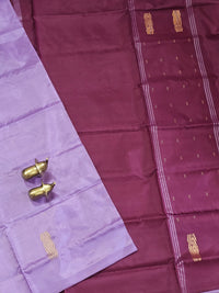 Chinnalampattu Saree - Lavender with Magenta Pink