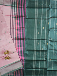 Chinnalampattu Saree - Pink with Green