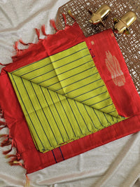 Chinnalampattu Saree - Green with Red