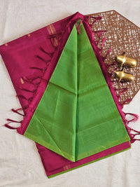 Chinnalampattu Saree - Green with Red
