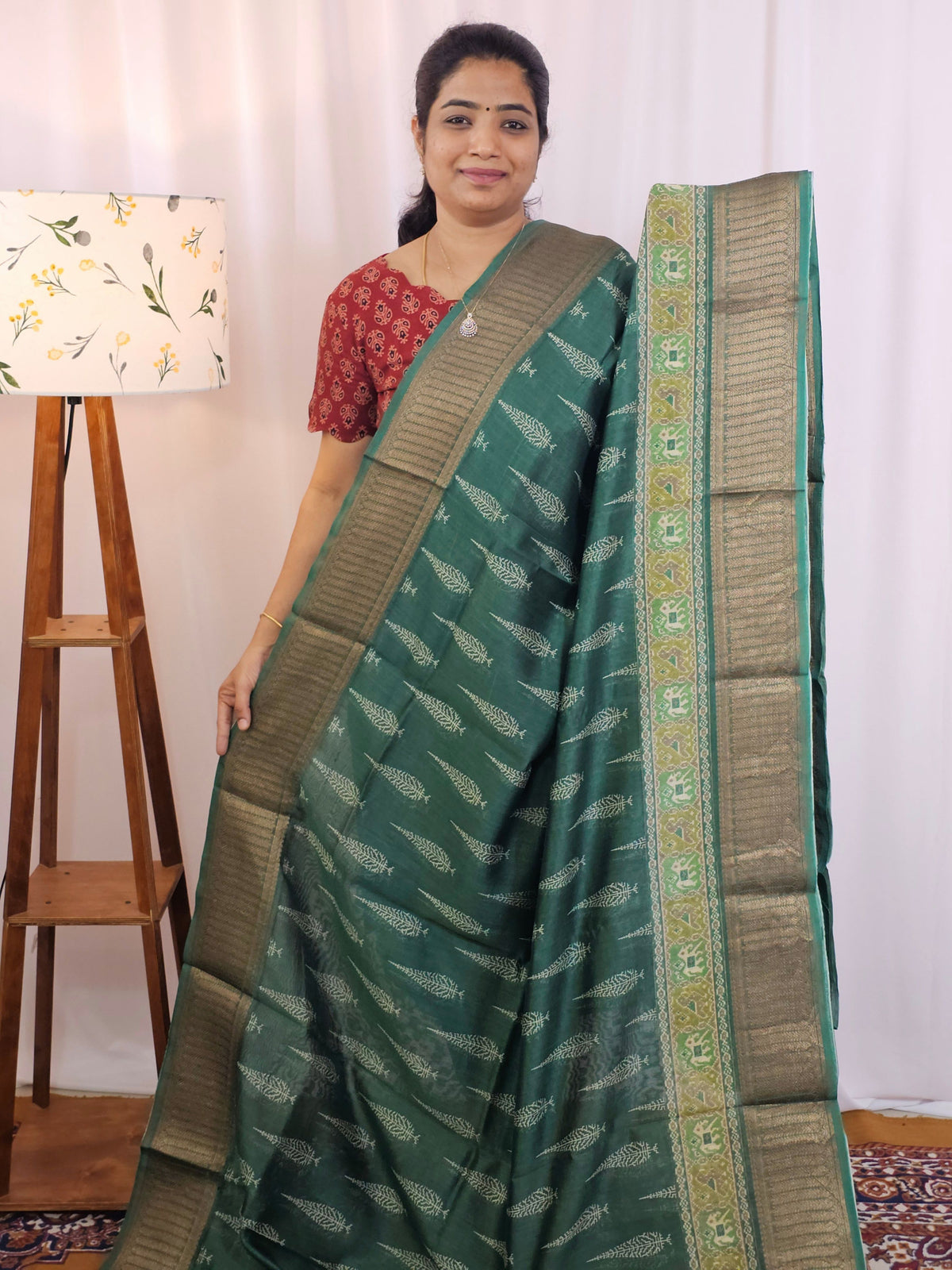 Pure Chanderi Butter Silk - Green
