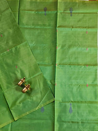 Chinnalampattu Saree - Green with Red