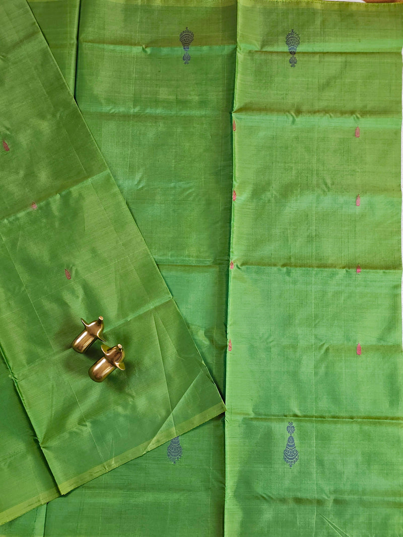 Chinnalampattu Saree - Green with Red