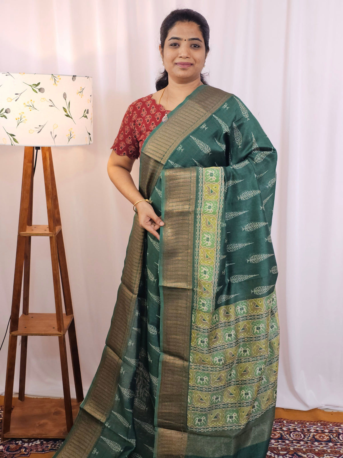 Pure Chanderi Butter Silk - Green