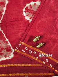 Madurai Sungadi Cotton Saree - Dusty Rose with Deep Pink