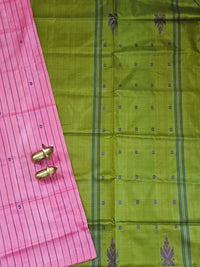 Chinnalampattu Saree - Pink with Green