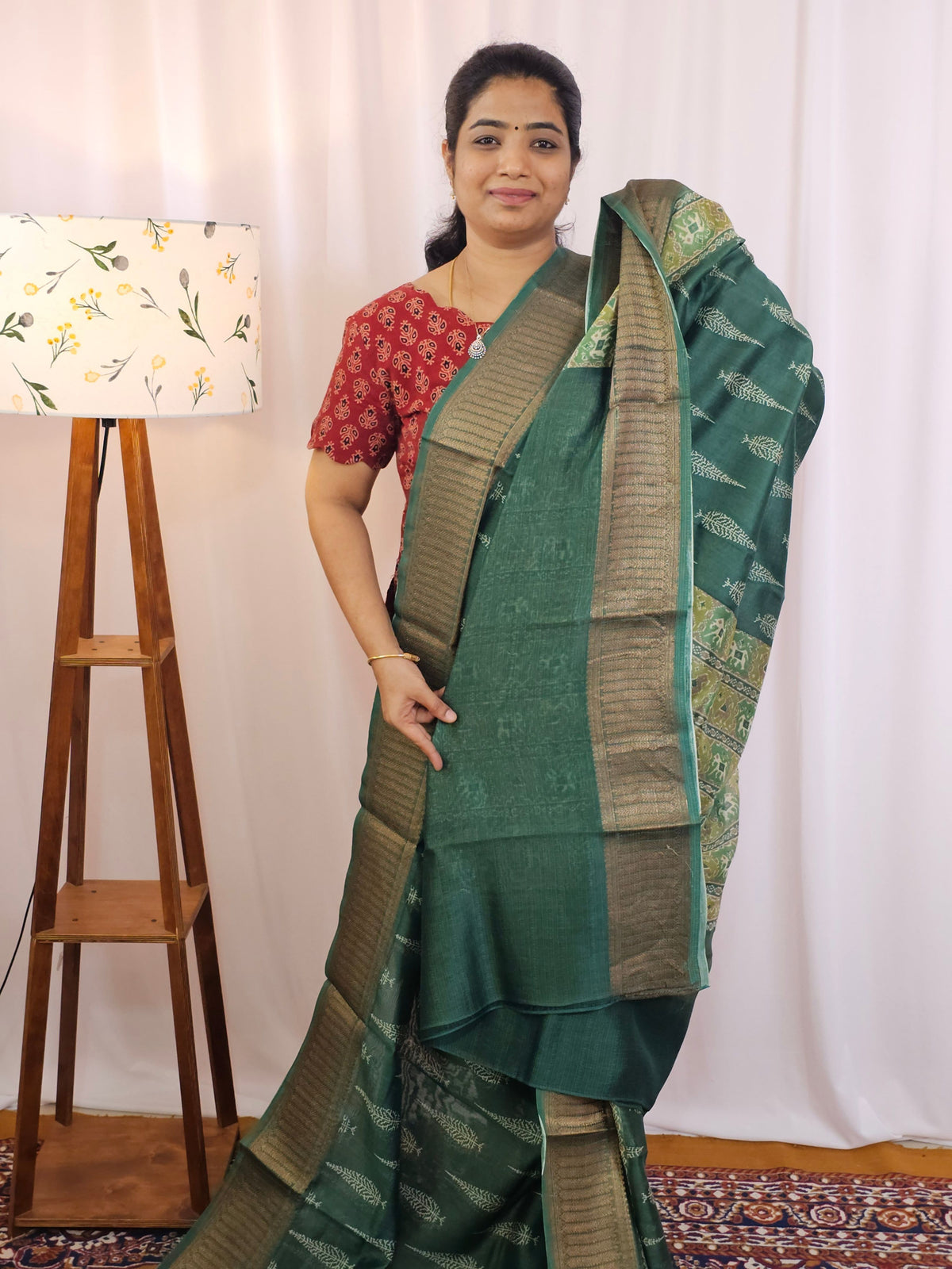 Pure Chanderi Butter Silk - Green